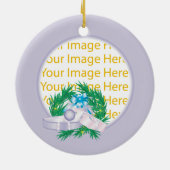 Baby's eerste Saanen Geit Gepersonaliseerde Vakant Keramisch Ornament (Achterkant)