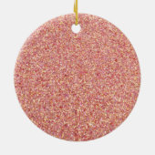 Baby's eerste selfie (roze achtergrond) keramisch ornament (Achterkant)