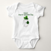 Baby's eerste St. Patrick's Day, aangepaste naam Romper (Voorkant)