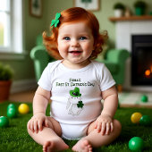 Baby's eerste St. Patrick's Day, aangepaste naam Romper