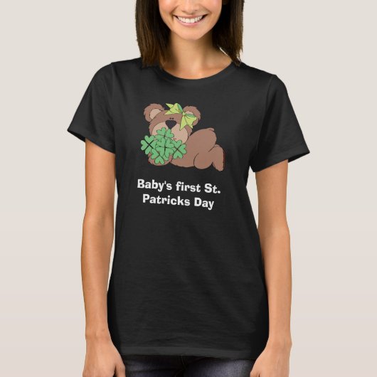 Baby's eerste St. Patrick's Day aangepaste shirt (Voorkant)