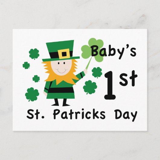 Baby's eerste St. Patrick's Day Briefkaart (Voorkant)