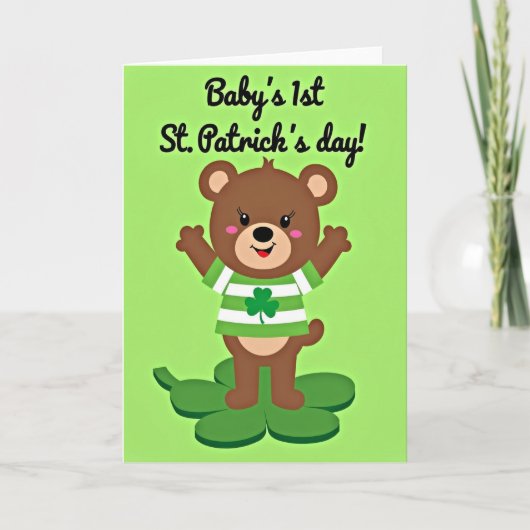 Baby's eerste St. Patrick's Day kaart (Voorkant)