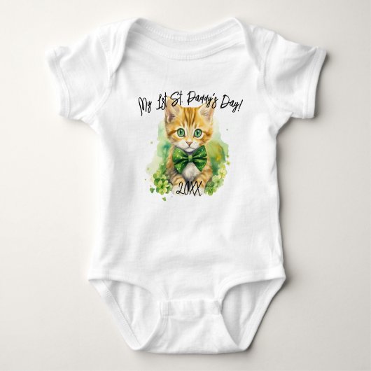 Baby's Eerste St. Patrick's Day Onesie Romper (Voorkant)