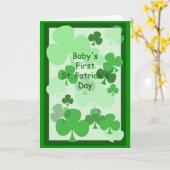 Baby's eerste St. Patrick's Kaart (Gele Bloem)
