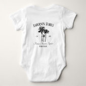 Baby's Eerste Strandtrip Shirt Vakantie Palm (Achterkant)