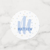 Baby's eerste tandfeest Monogram Decoraties Confetti (Kleine voorkant)