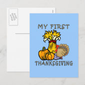 Baby's eerste Thanksgiving Feestdagenkaart (Voorkant / Achterkant)