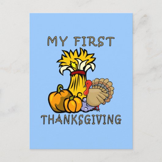 Baby's eerste Thanksgiving Feestdagenkaart (Voorkant)