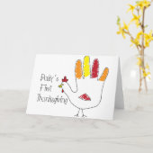 Babys eerste Thanksgiving Kaart (Gele Bloem)