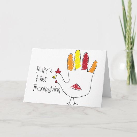 Babys eerste Thanksgiving Kaart (Voorkant)