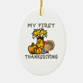 Baby's eerste Thanksgiving Keramisch Ornament (Voorkant)