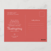 Baby's eerste Thanksgiving Moderne lintfoto Briefkaart (Achterkant)