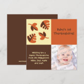 Baby's eerste Thanksgiving platte foto-Wenskaart Feestdagenkaart (Voorkant / Achterkant)