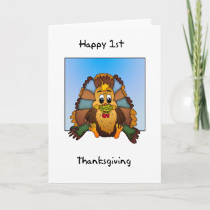 Baby's eerste Thanksgiving Wenskaart Feestdagen Kaart