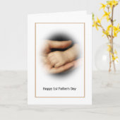 Baby's eerste Vaderdag Kaart (Gele Bloem)