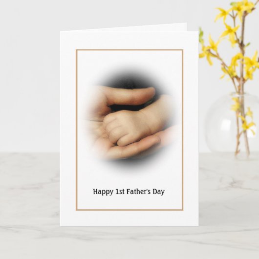 Baby's eerste Vaderdag Kaart (Gele Bloem)