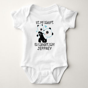 Baby's eerste Vaderdag Panda Cute Romper