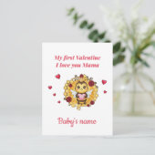 Baby's eerste Valentijnsdag Briefkaart (Staand voorkant)