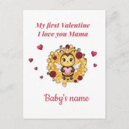 Baby's eerste valentijnsdag feestdagenkaart