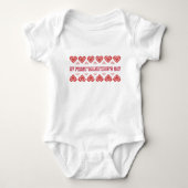 Baby's eerste Valentijnsdag – Hartjes Design Romper (Voorkant)