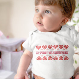 Baby's eerste Valentijnsdag – Hartjes Design Romper