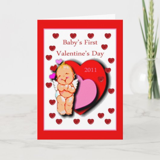 Baby's eerste Valentijnsdag Kaart (Voorkant)