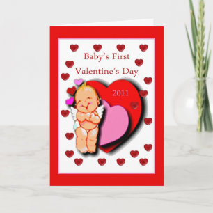 Baby's eerste Valentijnsdag Kaart