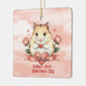 Baby's eerste Valentijnsdag Keramisch Ornament (Links)