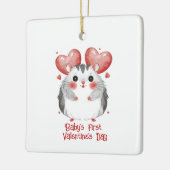 Baby's eerste Valentijnsdag Keramisch Ornament (Links)