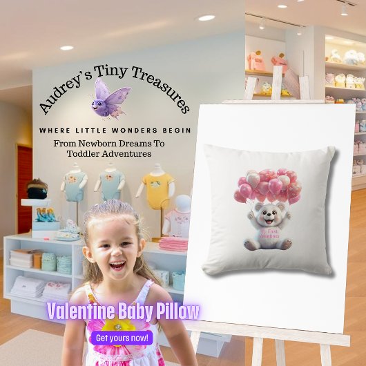 Baby's eerste Valentijnsdag kussen