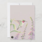 Baby's Eerste Valentijnsdag Wervelende Kolibrie Feestdagenkaart (Achterkant)