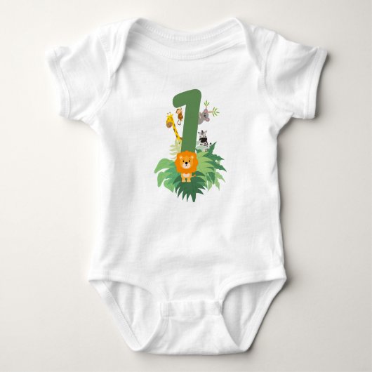Baby's eerste verjaardag bodysuit - Wild One Oerwo (Voorkant)
