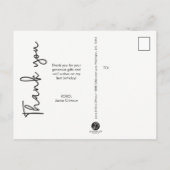 Baby's eerste verjaardag Dank je foto Briefkaart (Achterkant)