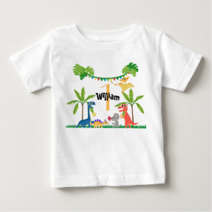 Baby's eerste verjaardag dinosaurus Baby T-shirt