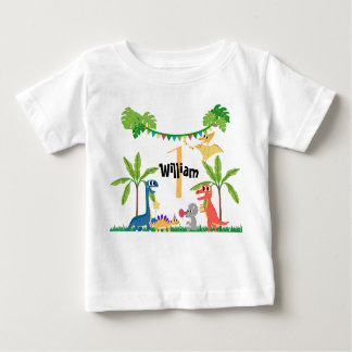 Baby's eerste verjaardag dinosaurus Baby T-shirt