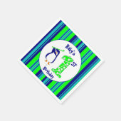 Baby's eerste verjaardag golfpinguïn servetten (Hoek)