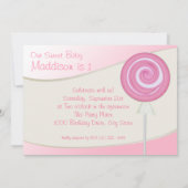 Baby's eerste verjaardag Lollipop Kaart (Achterkant)