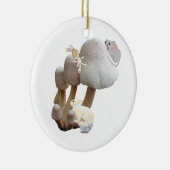 Baby's Eerste Verjaardag Paddenstoel Speeltuin Roz Keramisch Ornament (Rechts)