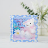 Baby's eerste verjaardag Teddy Bear & Daisies Kaart (Staand voorkant)
