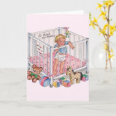  baby's eerste verjaardag Wenskaart Kaart (Gele Bloem)