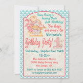  baby's eerste verjaardagsfeestje kaart (Voorkant)