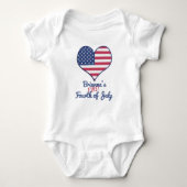 Baby's eerste vierde juli gepersonaliseerd romper (Voorkant)