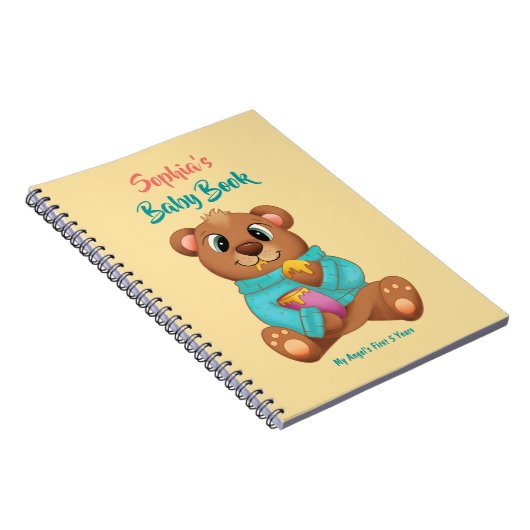 Baby's eerste vijf jaar honing Beer Notitieboek (Rechterzijde)