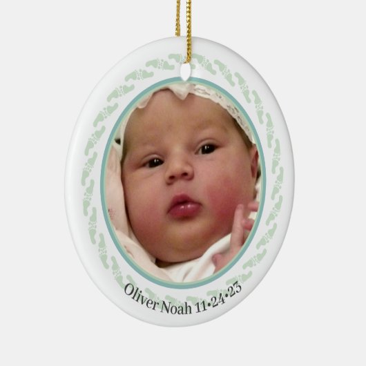 Baby's eerste voetafdrukken Ornament (Rechts)