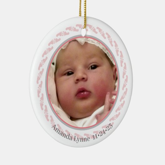 Baby's eerste voetafdrukken Ornament (Rechts)