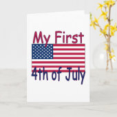 Baby's eerste Wenskaart op 4 juli Kaart (Gele Bloem)