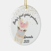 Baby's Eerste Wereldwijde Pandemie Lama 2020 Keramisch Ornament (Rechts)