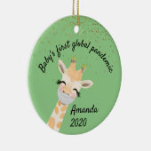 Baby's eerste wereldwijde pandemische Giraffe 2020 Keramisch Ornament (Rechts)