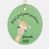 Baby's eerste wereldwijde pandemische Giraffe 2020 Keramisch Ornament (Links)